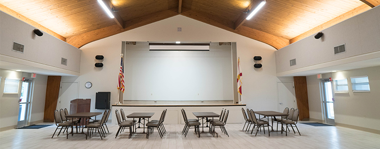 Inside Tringali Park Community Center